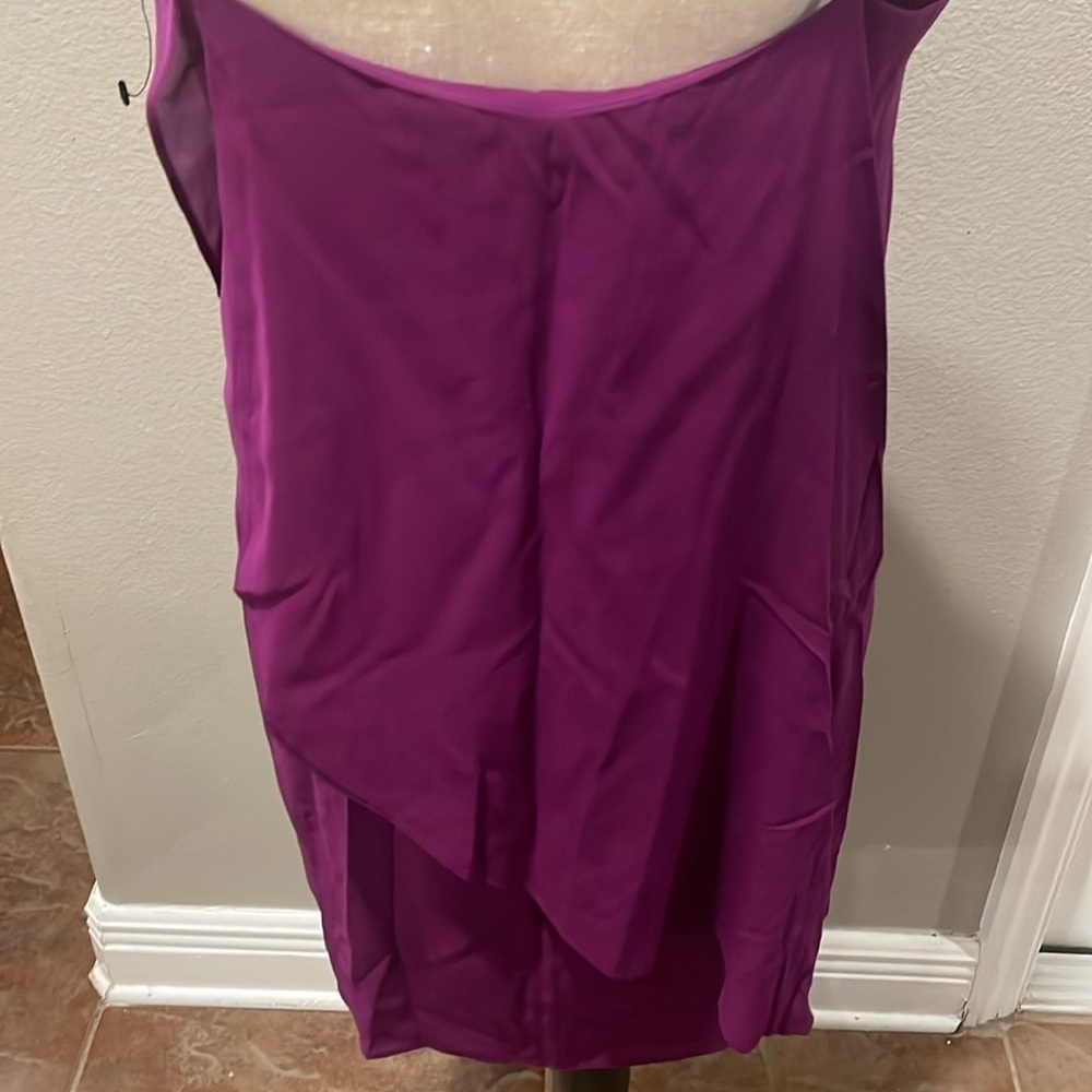 NWOT Alice + Olivia Purple Silk Mini Dress Size Small - Picture 9 of 10
